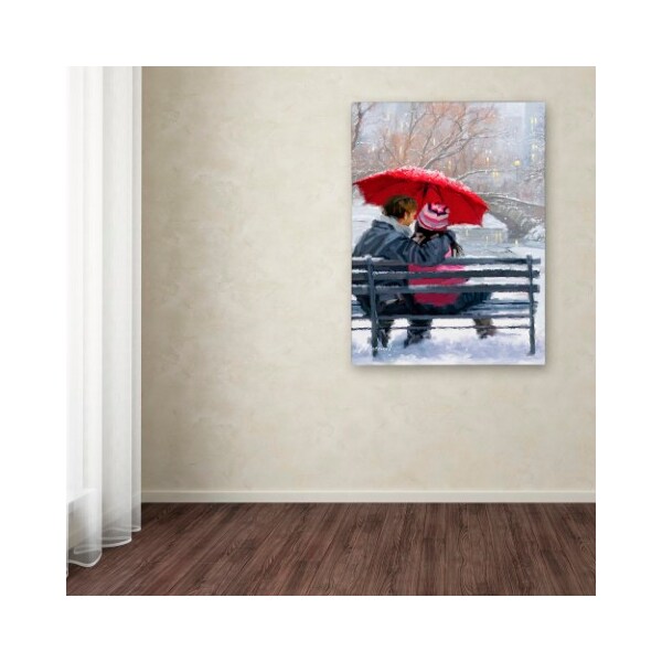 Trademark Fine Art The Macneil Studio 'Couple On Bench' Canvas Art, 18x24 - ALI8510-C1824GG