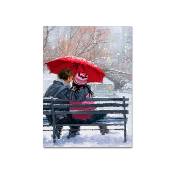 Trademark Fine Art The Macneil Studio 'Couple On Bench' Canvas Art, 18x24 - ALI8510-C1824GG