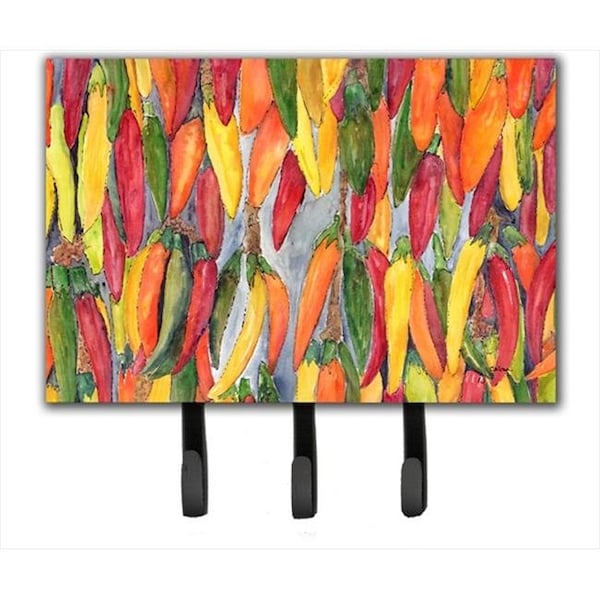 Carolines Treasures Carolines Treasures 8893TH68 6 x 9 In. Hot Peppers Leash or Key Holder - 8893TH68