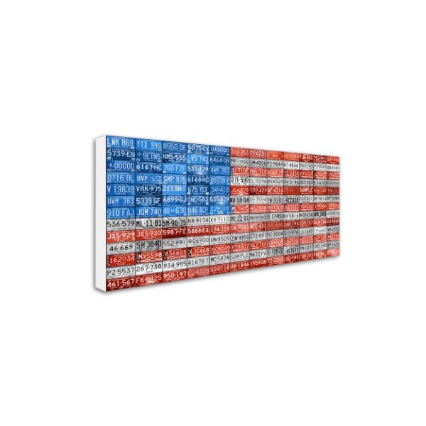 Trademark Fine Art Design Turnpike 'Michigan Flag' Canvas Art, 10x19 - ALI1247-C1019GG