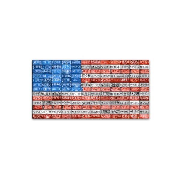 Trademark Fine Art Design Turnpike 'Michigan Flag' Canvas Art, 10x19 - ALI1247-C1019GG