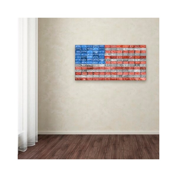Trademark Fine Art Design Turnpike 'Michigan Flag' Canvas Art, 10x19 - ALI1247-C1019GG