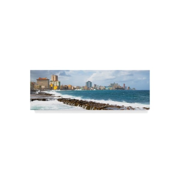 Trademark Fine Art Philippe Hugonnard 'Malecon Wall of Havana 1' Canvas Art, 16x47 - PH00910-C1647GG