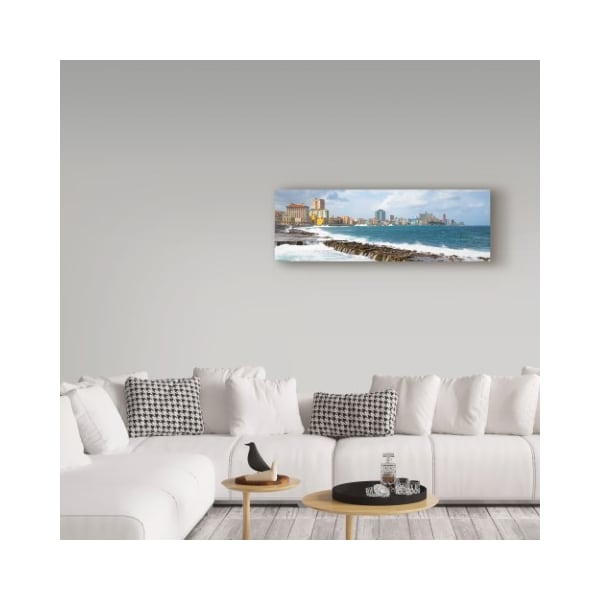 Trademark Fine Art Philippe Hugonnard 'Malecon Wall of Havana 1' Canvas Art, 16x47 - PH00910-C1647GG