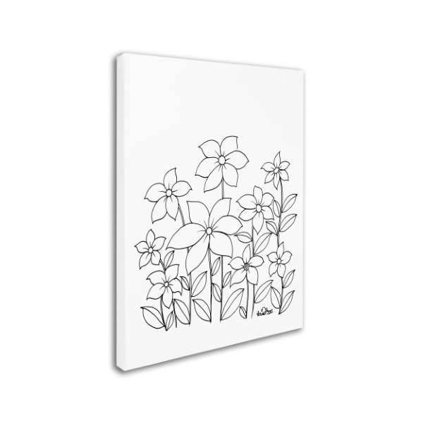 Trademark Fine Art KCDoodleArt 'Simple Flower Doodle 1' Canvas Art, 14x19 - ALI3552-C1419GG