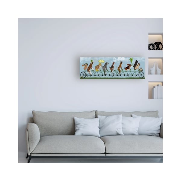 Trademark Fine Art Fab Funky 'Mutley Crew on Tandem' Canvas Art, 8x24 - WAG15735-C824GG