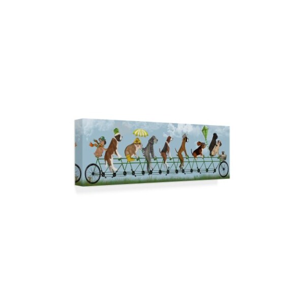 Trademark Fine Art Fab Funky 'Mutley Crew on Tandem' Canvas Art, 8x24 - WAG15735-C824GG