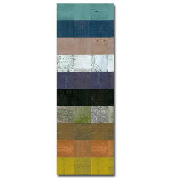 Trademark Fine Art Michelle Calkins 'Wooden Abstract IV' Canvas Art, 8x24 - MC0137A-C824GG
