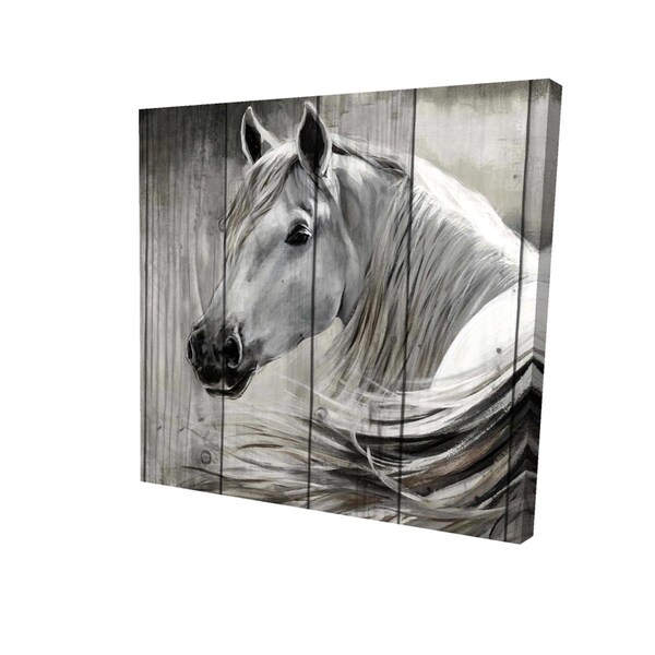 Fondo 12 x 12 in. Rustic Horse-Print on Canvas - FO2772143