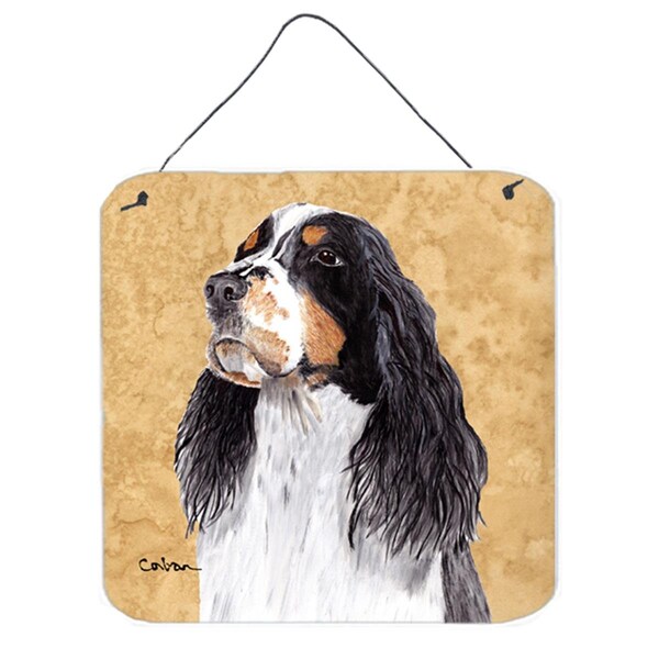 Micasa Springer Spaniel Aluminium Metal Wall or Door Hanging Prints - MI728611