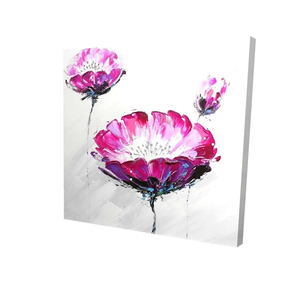 Fondo 16 x 16 in. Pink Wild Flowers-Print on Canvas - FO2792585