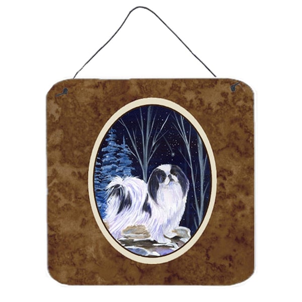 Micasa 6 x 6 in. Starry Night Japanese Chin Aluminium Metal Wall or Door Hanging Prints - MI232422