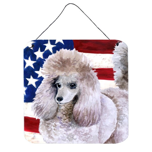Jensendistributionservices Poodle Patriotic Wall or Door Hanging Prints - MI2087380