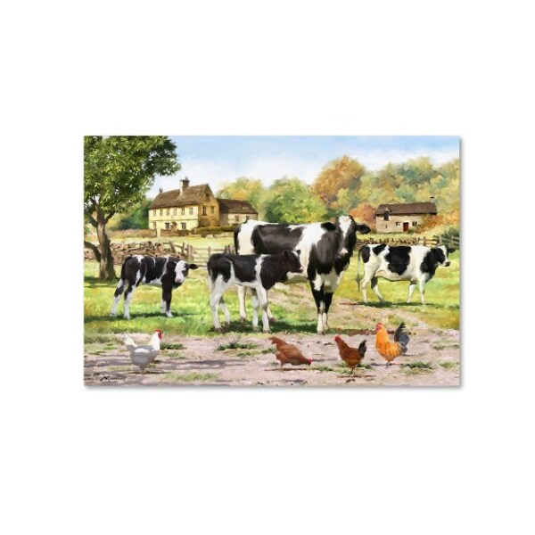 Trademark Fine Art The Macneil Studio 'Fresian Cows Landscape' Canvas Art, 16x24 - ALI8990-C1624GG