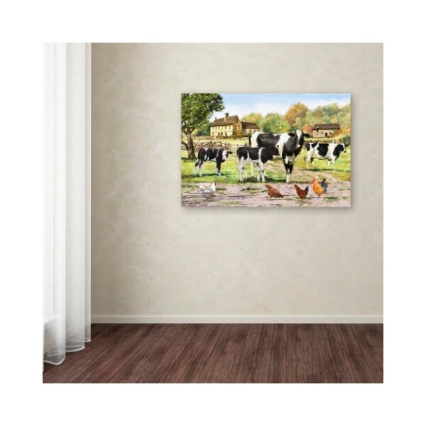 Trademark Fine Art The Macneil Studio 'Fresian Cows Landscape' Canvas Art, 16x24 - ALI8990-C1624GG