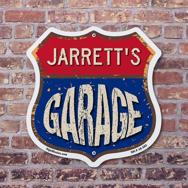 Signmission Jarrett's Garage, 12 inch X 12 inch, Aluminum Metal Sign, 5PK - SHI-A-5PACK-12-383-JARRETT