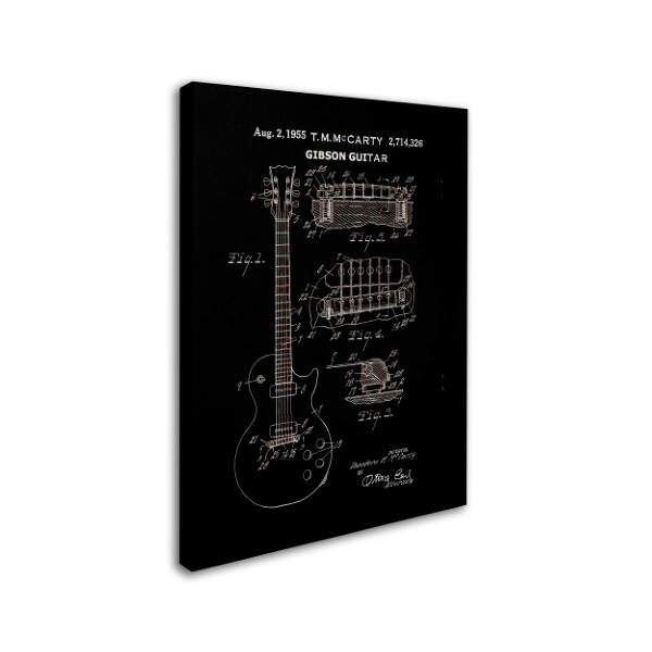 Trademark Fine Art Claire Doherty '1955 Mccarty Gibson Guitar Patent Black' Canvas Art, 18x24 - CDO0068-C1824GG