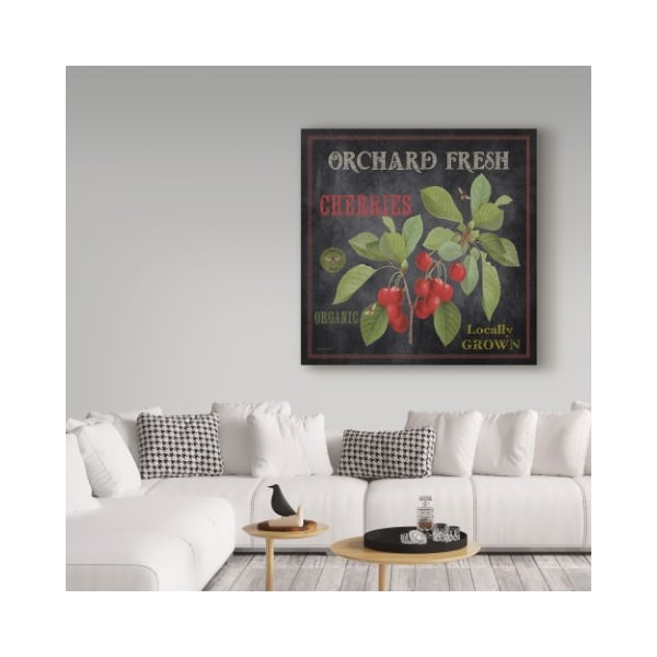 Trademark Fine Art Jean Plout 'Orchard Fresh Cherries' Canvas Art, 35x35 - ALI37360-C3535GG
