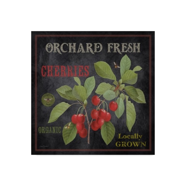 Trademark Fine Art Jean Plout 'Orchard Fresh Cherries' Canvas Art, 35x35 - ALI37360-C3535GG