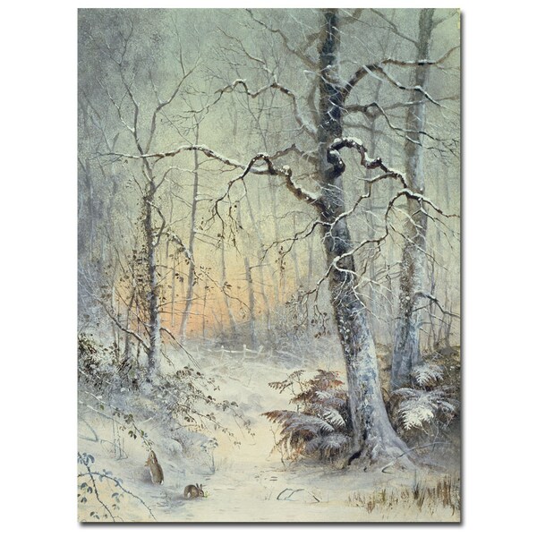 Trademark Fine Art Joseph Farquharson 'Winter Breakfast' Canvas Art, 18x24 - BL0201-C1824GG