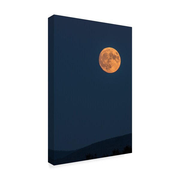 Trademark Fine Art Brenda Petrella Photography Llc 'Supermoon Rise Over Ridge' Canvas Art, 22x32 - ALI40423-C2232GG