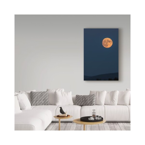 Trademark Fine Art Brenda Petrella Photography Llc 'Supermoon Rise Over Ridge' Canvas Art, 22x32 - ALI40423-C2232GG