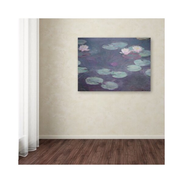 Trademark Fine Art Claude Monet 'Pink Lilies 1897-1899' Canvas Art, 14x19 - BL01383-C1419GG