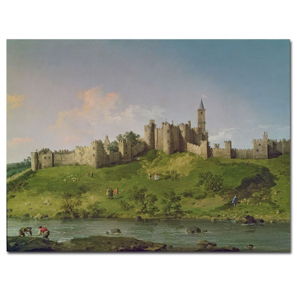 Trademark Fine Art Canaletto 'Alnwick Castle' Canvas Art, 35x47 - BL0068-C3547GG