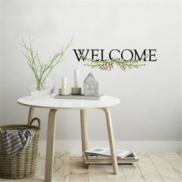 Roommates RoomMates RMK3668SCS Welcome Quote Peel & Stick Wall Decals; Black & Green - RMK3668SCS