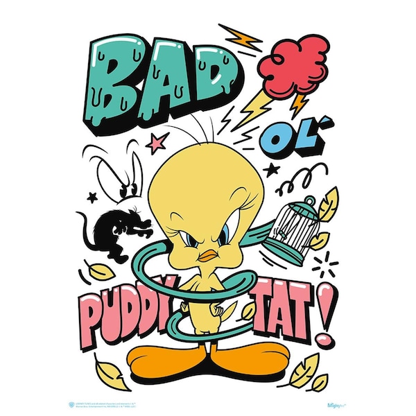 Trend Setters Looney Tunes Bad Ol Puddy Tat Mightyprint Wall Art - MP17240586