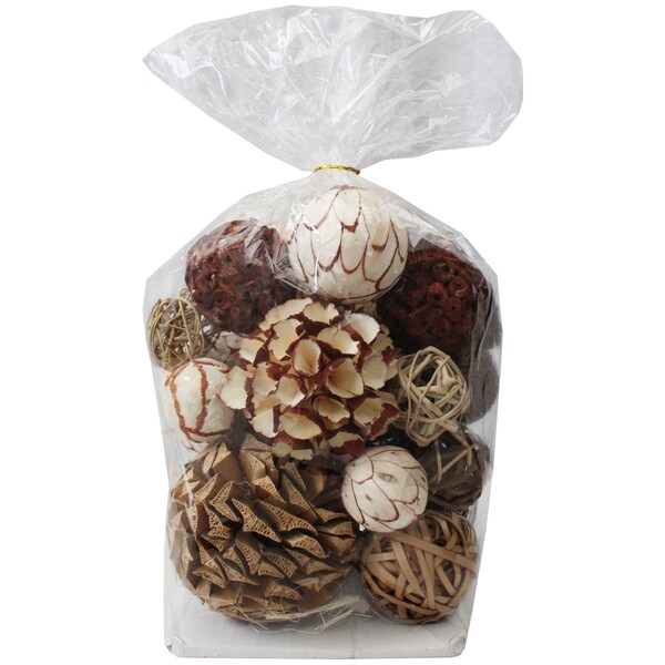 Blue Donuts Blue Donuts Decorative Assorted Wicker Balls Centerpiece, Vase Fillers - BD3486517