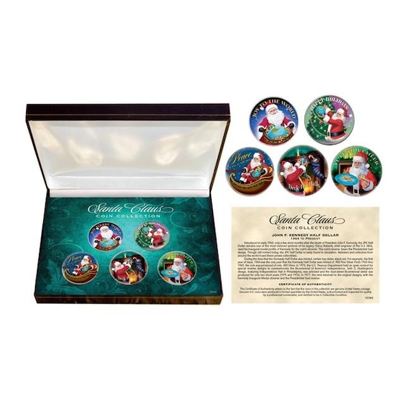 Upm Global UPM Global 15218 Santa Claus JFK Half Dollar Coin Box Set - 15218
