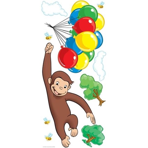 Roomates Roommate RMK1082GM Curious George Giant Wall Decal - RMK1082GM