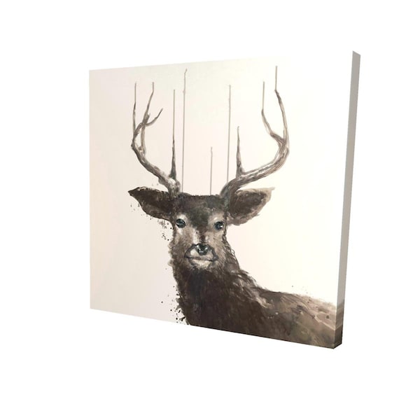 Fondo 12 x 12 in. Abstract Deer-Print on Canvas - FO2774621