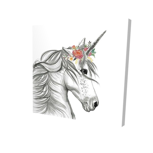 Begin Home Decor 12 x 12 in. Magic Unicorn-Print on Canvas - 2080-1212-CH12