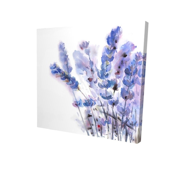 Fondo 16 x 16 in. Watercolor Lavender Flowers-Print on Canvas - FO2792293