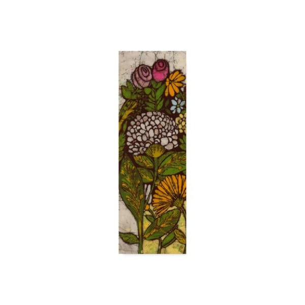 Trademark Fine Art Andrea Davis 'Batik Flower Panel I' Canvas Art, 10x32 - WAG02669-C1032GG