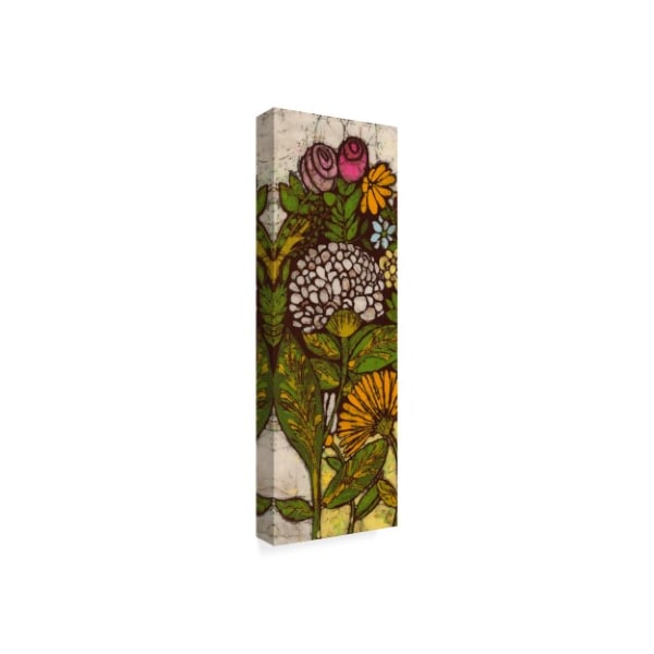 Trademark Fine Art Andrea Davis 'Batik Flower Panel I' Canvas Art, 10x32 - WAG02669-C1032GG