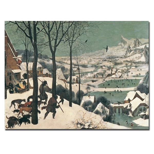 Trademark Fine Art Pieter Bruegel 'Hunters in the Snow - 1565' Canvas Art, 24x32 - BL0020-C2432GG
