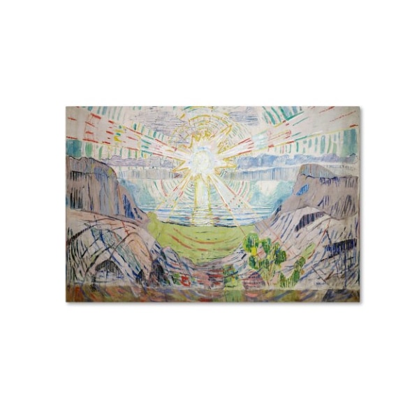 Trademark Fine Art Edvard Munch 'The Sun' Canvas Art, 30x47 - AA00703-C3047GG