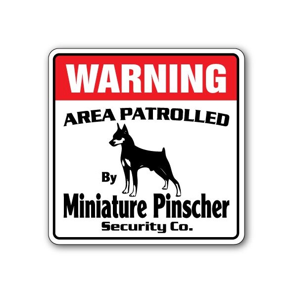 Signmission Miniature Pinscher, 8 Inch X 8 Inch, Decal - D-8-WD-MINIATURE PINSCHER