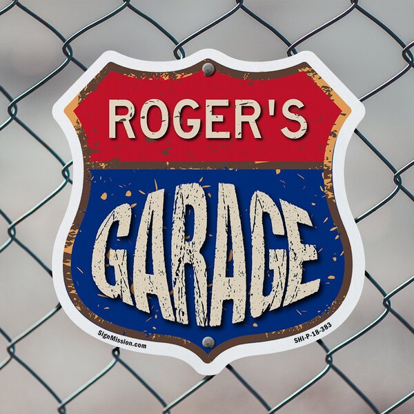 Signmission Roger's Garage, 12 Inch X 12 Inch, Aluminum Metal Sign - SHI-A-12-383-ROGER
