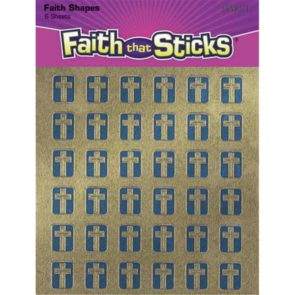 Tyndale House Publishers Sticker-Foil Cross Miniatures - Faith That Sticks- 6 Sheets - 10238X