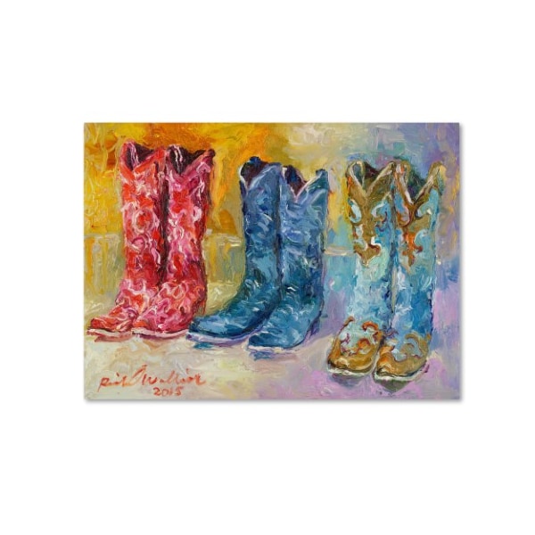 Trademark Fine Art Richard Wallich 'Cowboy Boots' Canvas Art, 35x47 - ALI5877-C3547GG
