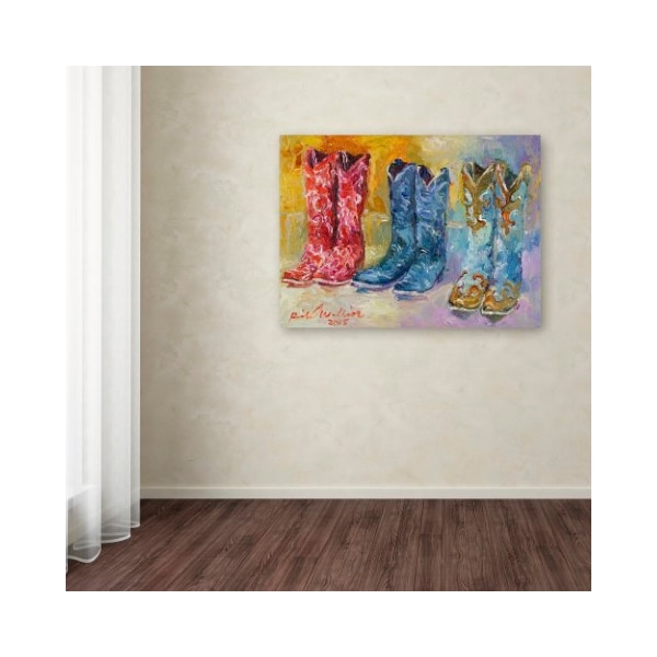 Trademark Fine Art Richard Wallich 'Cowboy Boots' Canvas Art, 35x47 - ALI5877-C3547GG