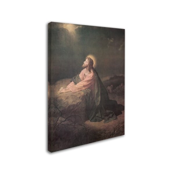 Trademark Fine Art Heinrich Hofmann 'Christ in the Garden of Gethsemane' Canvas Art, 18x24 - ALI10068-C1824GG