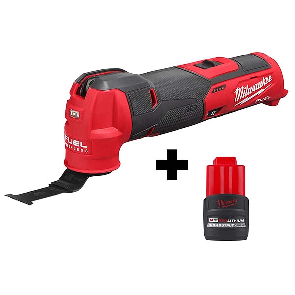 Milwaukee Tool M12 FUEL Multi-Tool, M12 HOCP2.5 Battery - 2526-20, 48-11-2425