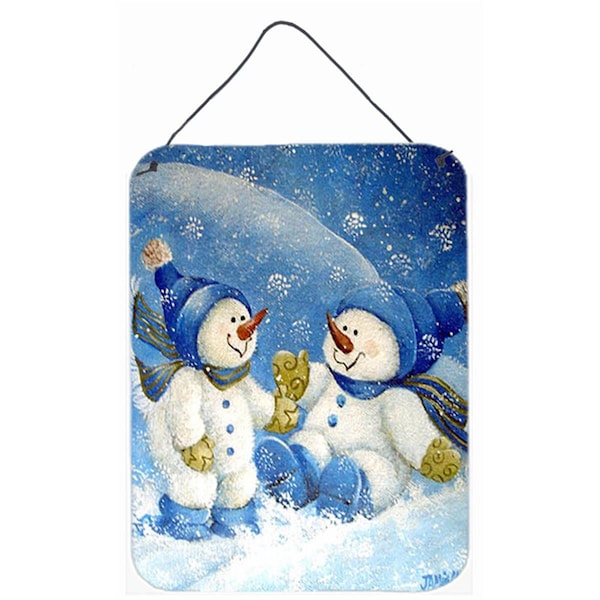 Carolines Treasures Snowflakes At Play Snowman Wall and Door Hanging Prints - PJC1019DS1216