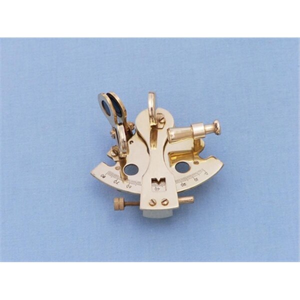 Handcrafted Model Ships Brass Sextant Paperweight 3 in. Nautical Accents Decorative Accent - NS-0454