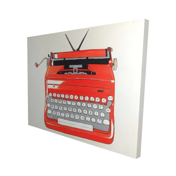 Begin Home Decor 16 x 20 in. Red Typewritter Machine-Print on Canvas - 2080-1620-MI71